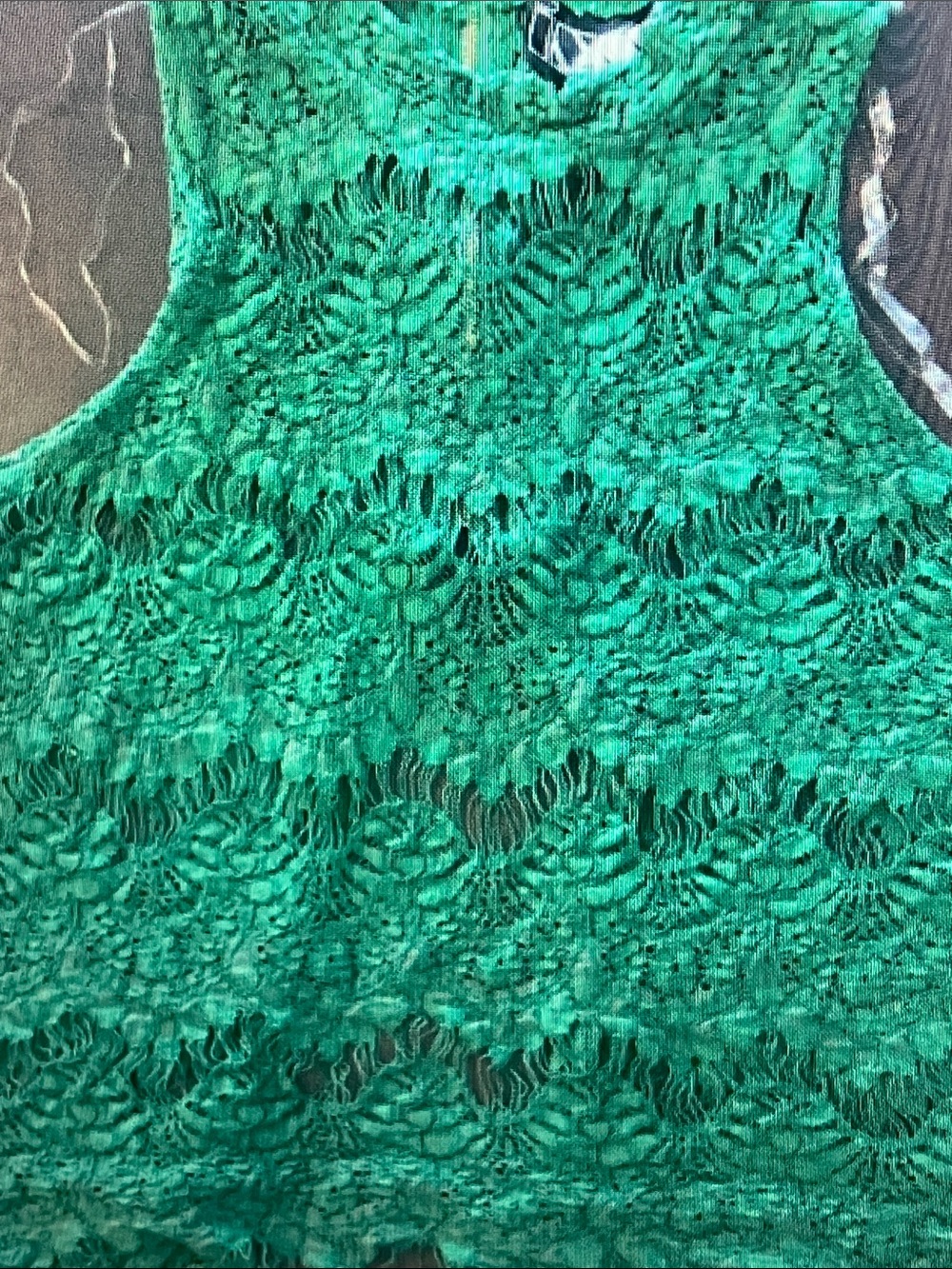 Green Lace Tank Top